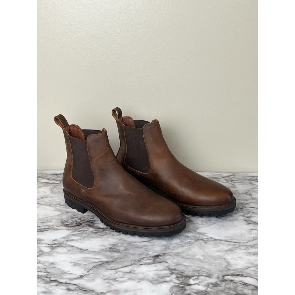 PORTLAND LEATHER Patina Footwear Chelsea Boots Men's Brown Size 11.5 Hipster